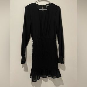 H&M Divided Black Ruched Mini Dress